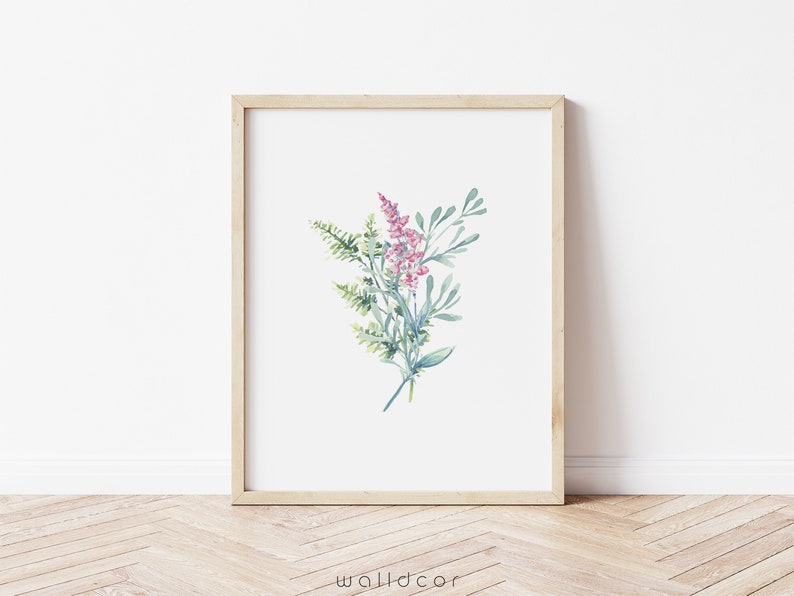 Printable Wall Art, Colorful Wildflower Art Set Of 3, Bright Floral Prints, Digital Print Download, Printable Flower Watercolors image 6