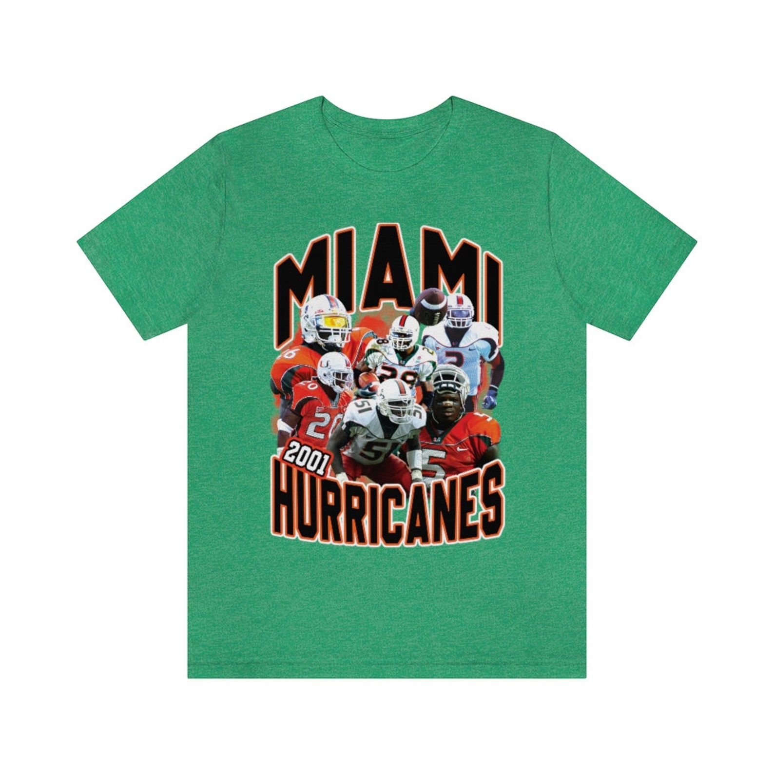 Miami Hurricanes 2001 Football Classic Vintage Bootleg Shirt Etsy
