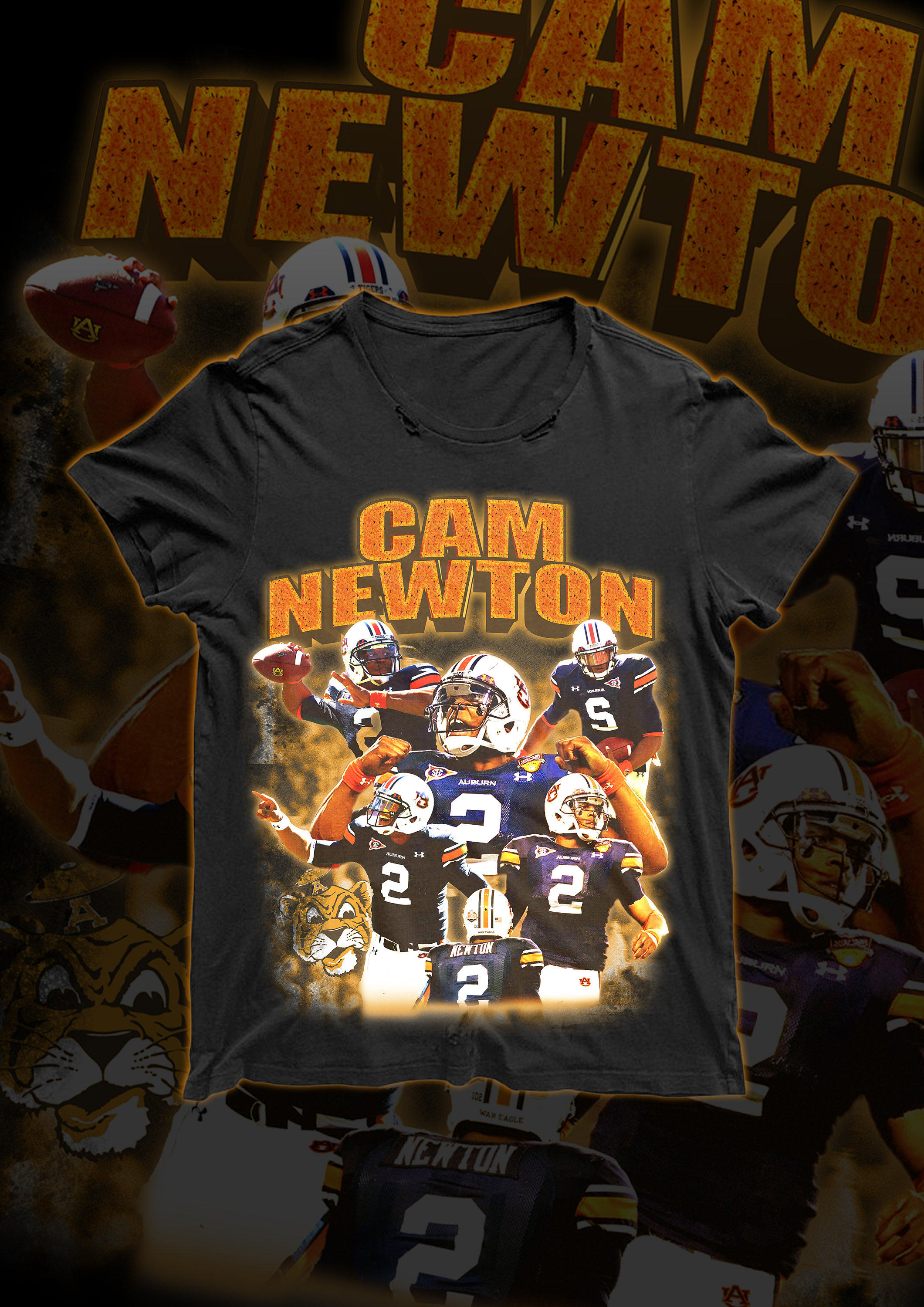Cam Newton Shirt NFL Player College Football Auburn T Shirt - Etsy