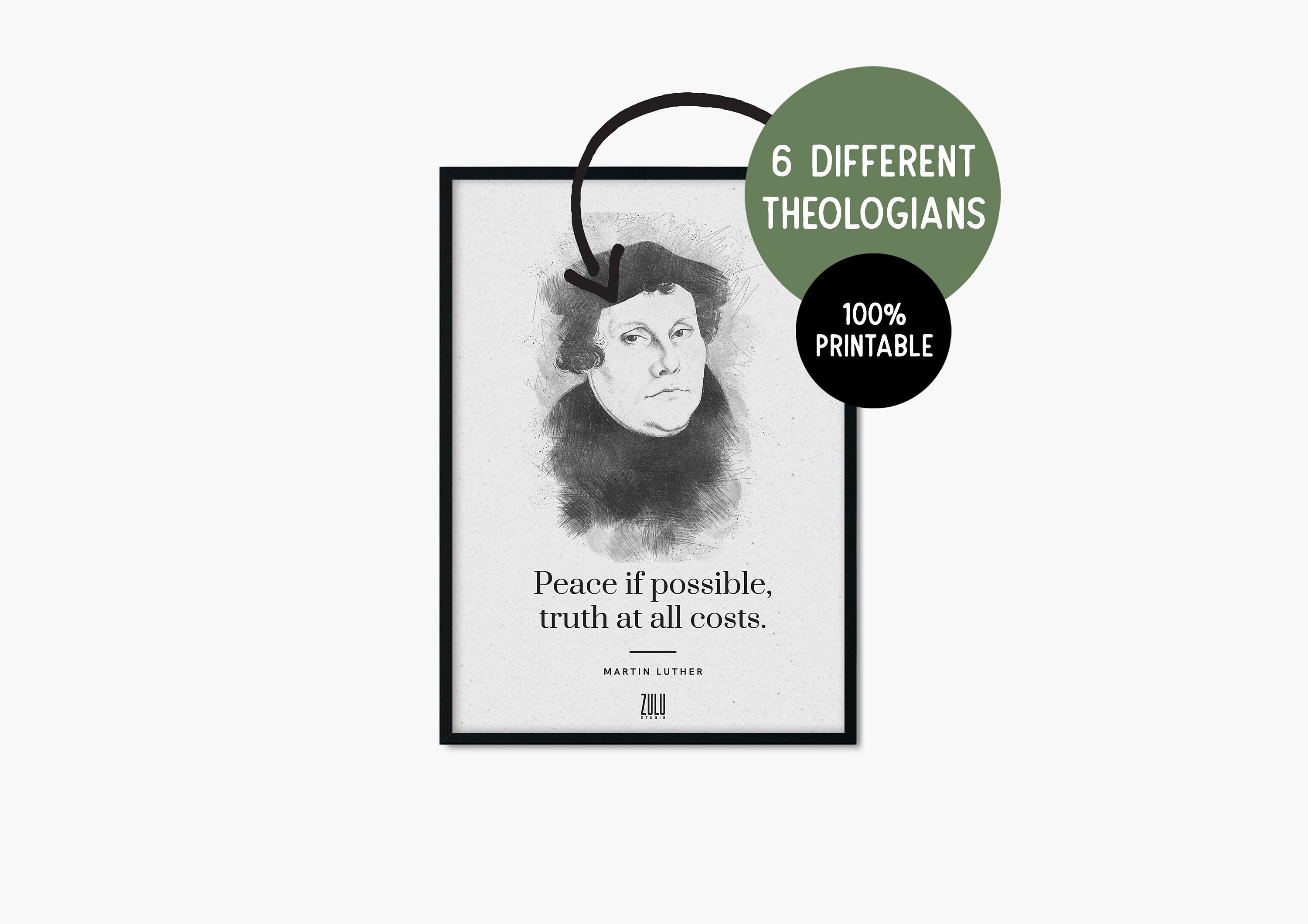 Reformed Theologians Printable Posters | Charles Sturgeon | Martin Luther