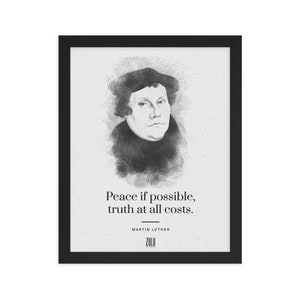 Martin Luther Framed Poster | Reformed Theology Printable | Christian wall art
