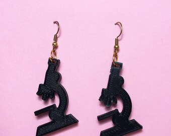 Microscope Earrings Laboratory Scientist Gift Molecular Earring Organic Chemistry Gifts Science Gift Organic Chemistry Professor Gift STEM