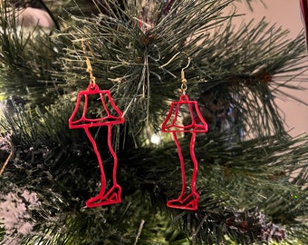 Leg Lamp Christmas Story Earrings Christmas Gift Holiday Party Ugly Sweater Earring Stocking Stuffers for girls Christmas Gift Ideas for her