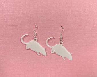 Lab Rat Earrings Laboratory Scientist Gift Mouse Earring Organic Chemistry Gifts Science Gift Organic Chemistry Professor Gift STEM Rodent