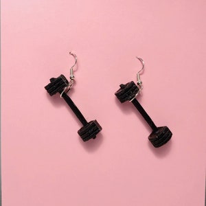 Dumbbell Barbell Earrings Athletic Trainer Gift Dumbbell Earring Kettlebell Earring Fitness Gift Coach Gift Lift Health and Fitness Gift