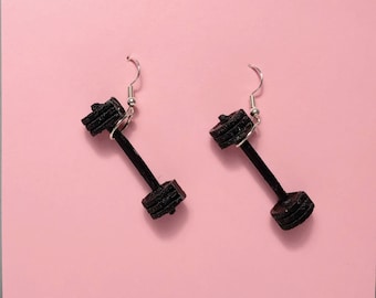 Dumbbell Barbell Earrings Athletic Trainer Gift Dumbbell Earring Kettlebell Earring Fitness Gift Coach Gift Lift Health and Fitness Gift