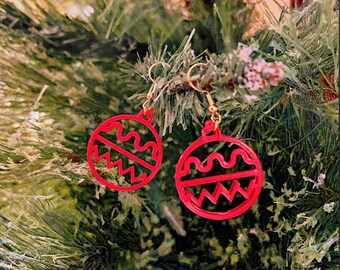 Christmas Ornament Earrings Christmas Gift Holiday Party Ugly Sweater Earring Stocking Stuffer for girls Christmas Gift Ideas for her Eggnog