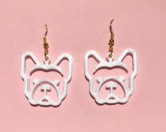 French Bulldog Earrings Frenchie Dog Pet Gift dog lover Animal Veterinarian Zookeeper gifts Bulldog jewelry Vet Tech Dog Sitter Kennel Puppy