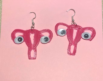 Googely Eye Ovaries Weird Earrings Anatomy Earrings Fun Earrings Anatomy Professor Gifts Biology Earrings Womb Earrings Mother Gifts