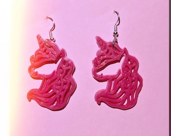Einhorn Ohrringe Einhorn Schmuck Märchen Regenbogen Fabelwesen Ohrringe Einhorn Geschenke für sie Pegasus Fairycore Girly Magical