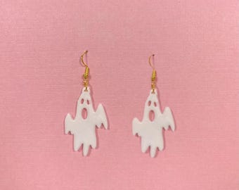Spooky Ghost Earrings Cute Ghost Jewelry Halloween Earring Haunted Jewelry Boo Fall Autumn October Scary Ghost Dead Halloween Costume Fall