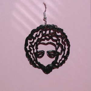 Afro Earrings Afro Head Earring Natural Hair Earring African Earrings Afrocentric Jewelry African American Earring Ethnic Afro Hair Earring