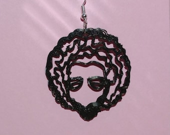 Afro Earrings Afro Head Earring Natural Hair Earring African Earrings Afrocentric Jewelry African American Earring Ethnic Afro Hair Earring