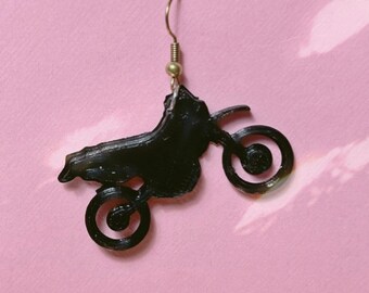 Motorcycle Earrings Motorbike Gift Motorcross Gift Cycling Cyclist Gift Bike Earrings Bike Jewelry Mountain Biking bicycle Adventure Outdoor