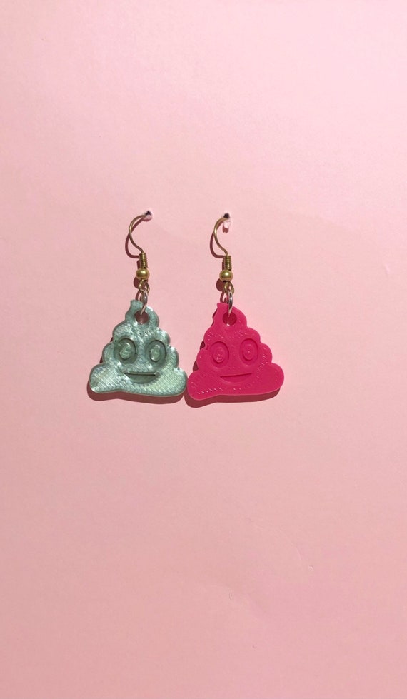 Poop Emoji Earrings Poop Jewelry Pile of Poo Poo Earring Pet - Etsy
