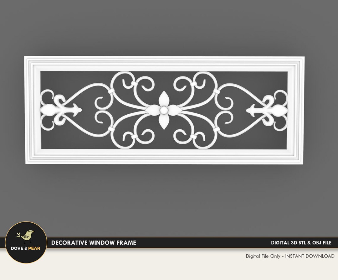 112 Decorative Window Frame Iron & Wood Styled Dollhouse Etsy