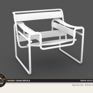 1:12 Wassily Chair Replica Dollhouse Miniature - 3D STL PRINT file Instant Download