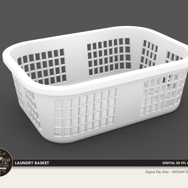 1:12 Laundry Basket Dollhouse Miniature - 3D STL PRINT file Instant Download
