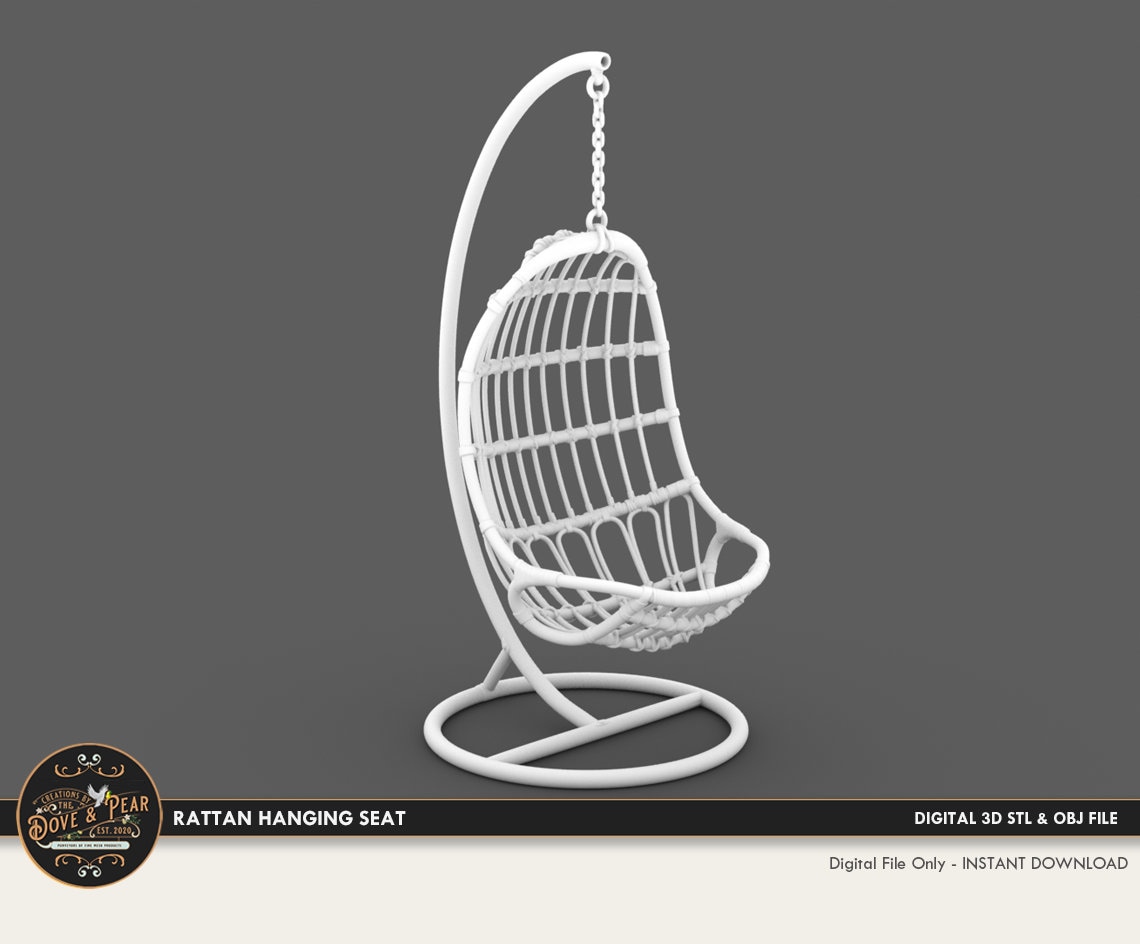 112 Rattan Hanging Basket Seat Dollhouse Miniature 3D STL Etsy UK