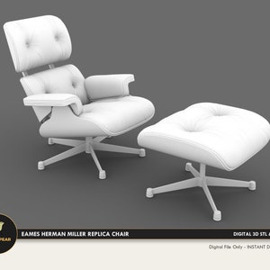 1:12 Eames Herman Miller Replica Chair Dollhouse Miniature - 3D STL PRINT file Instant Download