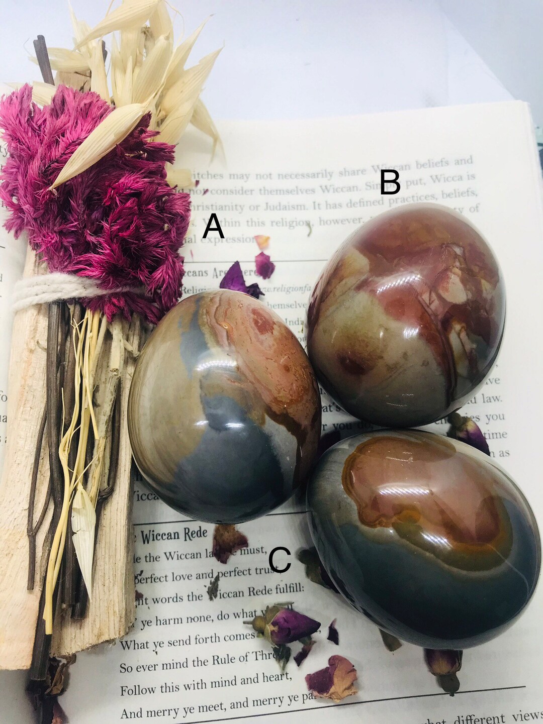 Polychrome Jasper Eggs Etsy