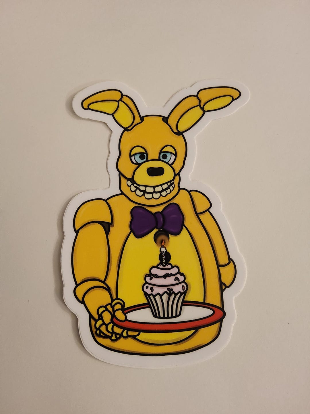 F Naf Spring Trap Yellow Rabbit Five Nights at Freddy's, Yellow Rabbit Sticker, Vinyl Sticker, Spring ...
