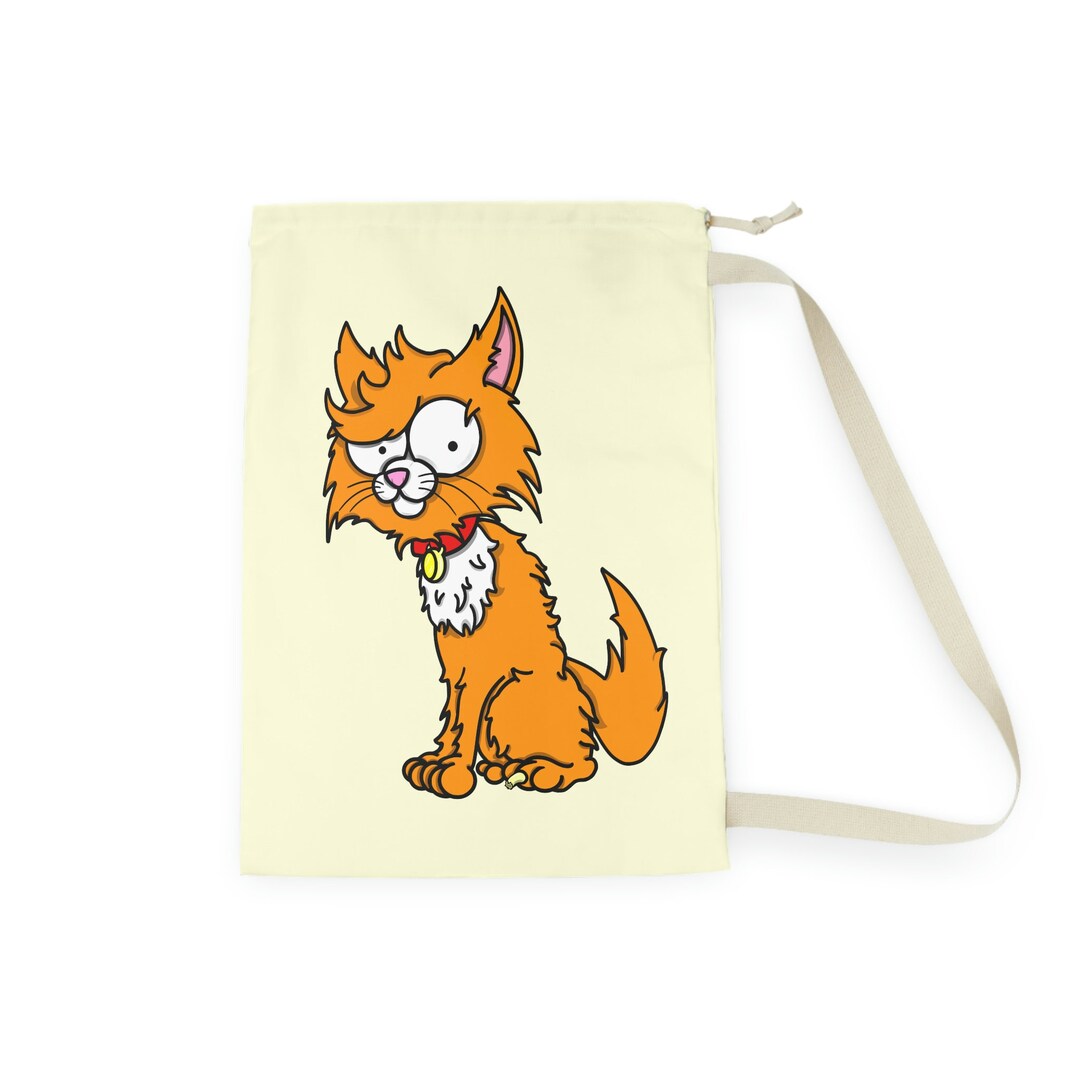 Cat Laundry Bag Orange Cat Bagrobot Cat Bag Laundry Bag Etsy