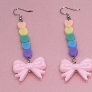 Pastel kawaii earrings, kawaii jewelry, fairy kei earrings