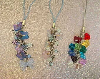 Butterfly phone charm, fairycore charm, mini phone charm