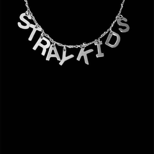 Stray kids kpop necklace, kpop name necklace, stray kids jewelry