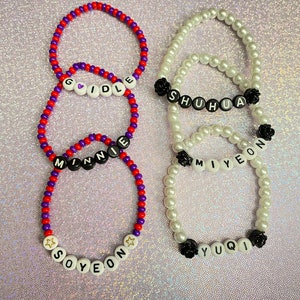 G-idle kpop bracelets, custom kpop bracelet, G-idle merch