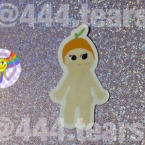 Cute orange angel waterproof sticker