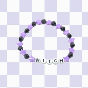 Witch bracelet, goth kandi bracelet, kawaii goth jewelry