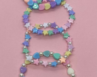 Pastel kawaii bracelet, fairy kei bracelet, kawaii jewelry