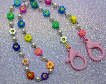 Flower jean chain, y2k accessories, kawaii jean chain