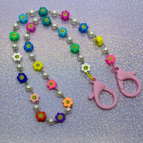 Flower jean chain, y2k accessories, kawaii jean chain