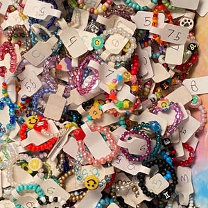 Mystery Beaded Rings – Handmade Ring Bundle, Custom Y2K Jewelry