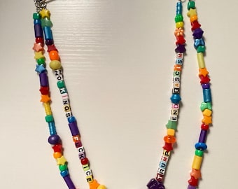 Y2K Kandi Beaded Jean Chain – Custom Name Accessory, Decora Kei Style