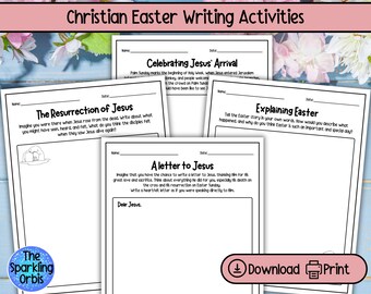 Printable Christian Easter Writing Activities: Homeschool & Sunday School (PDFs)