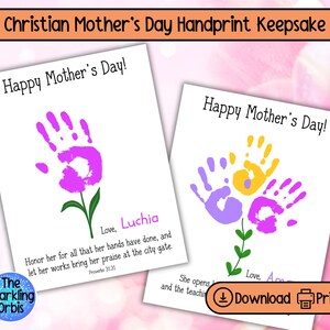 Mother's Day Handprint Keepsake: Proverbs 31 Printable (PDF)