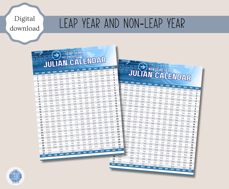 Julian Calendar Military Government Digital Download Printable PDF Leap ...