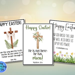 Printable Christian Easter Cards | Bible Verse | Flat Cards | Religious Easter Cards | Set of 6 | PDF | 2.7x3.7in image 4