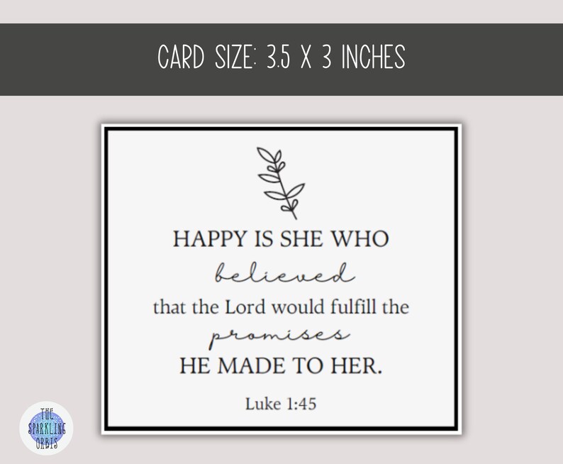 Set of 6 Printable Bible Verse Cards for Women Scripture Cards ...