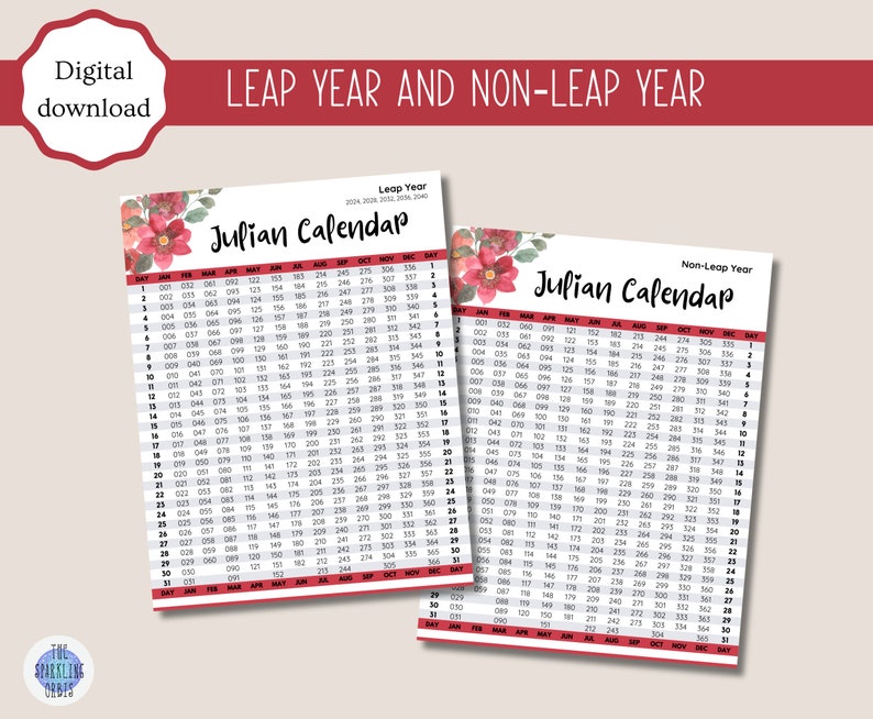 Julian Calendar | Military | Government | Digital Download | Printable ...