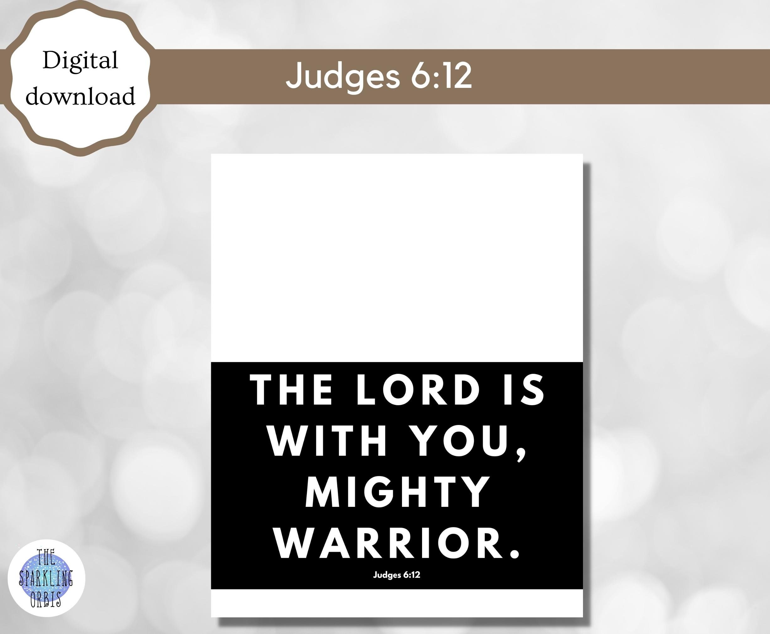 Printable Judges 6:12 Bible Verse Wall Art Mighty Warrior Wall Art for ...