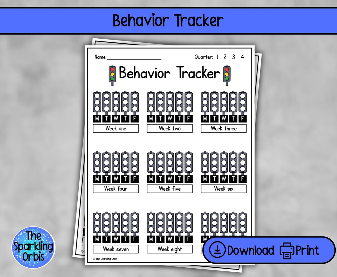 Daily Behavior Tracker PDF | Traffic Light Behavior Chart | Classroom ...