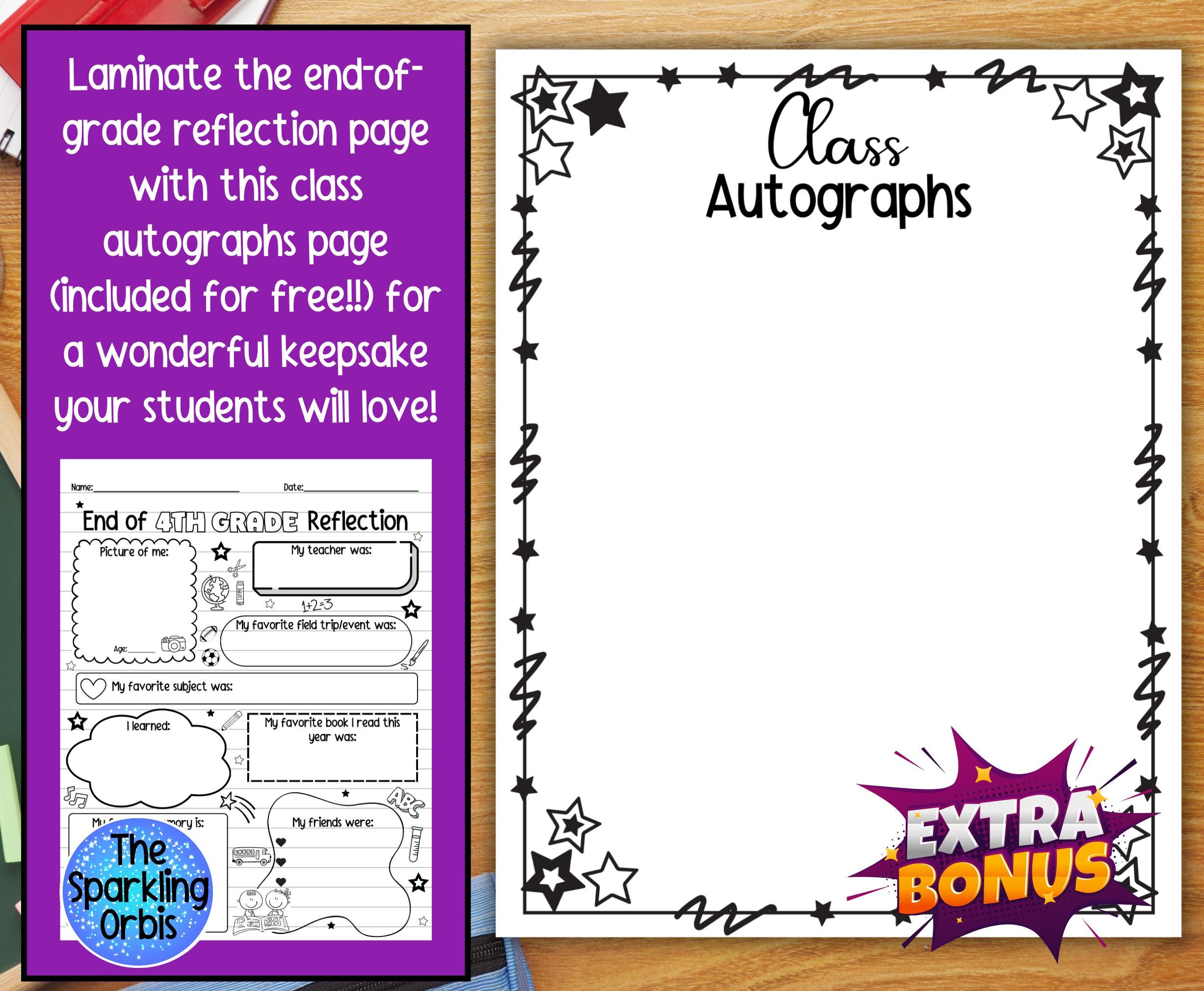 4th Grade Reflection Printable: End of Year Keepsake (PDF) - Etsy