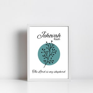 Printable Christian Wall Art Set of 6 Names of God - Etsy