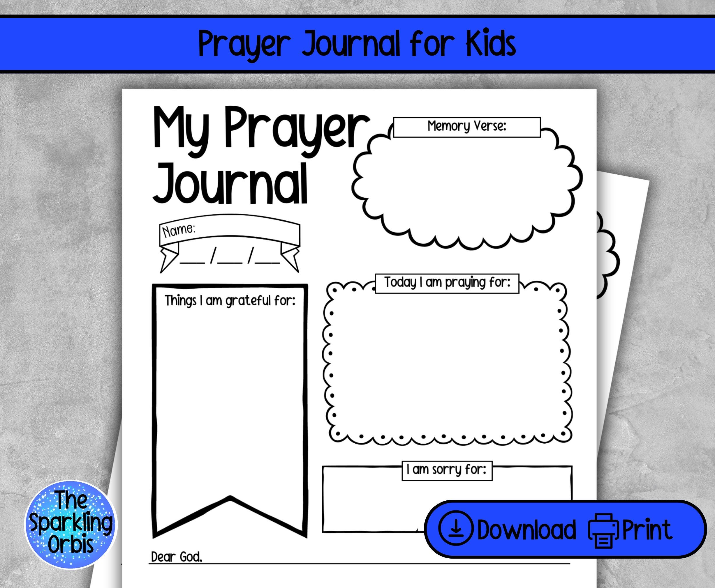 Printable My Prayer Journal Template for Children | Prayer Journal ...