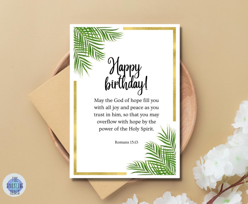 Set of 3 Printable Christian Birthday Cards Bible Verse Greeting Cards ...